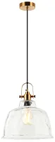 Светильник подвесной Bell 2117/00/01PL Stilfort прозрачный 1 лампа, основание латунь в стиле лофт современный 